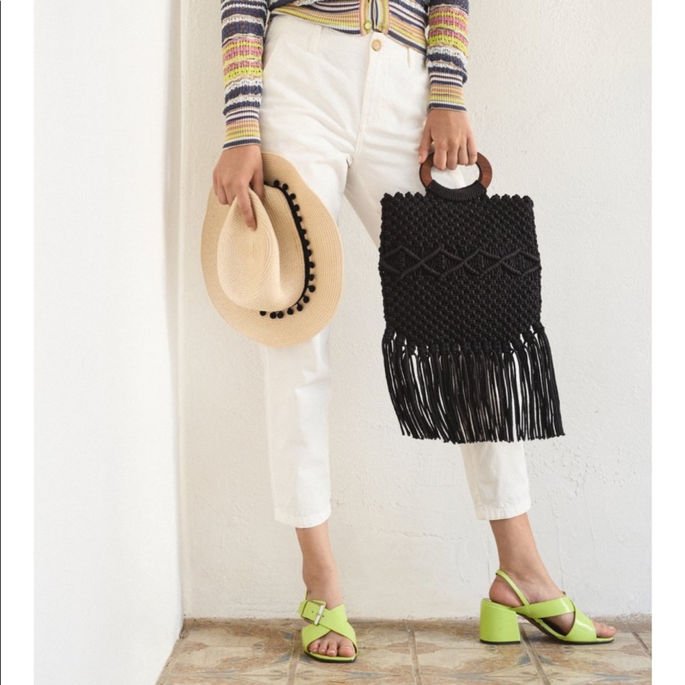 NWT DANIELLE NICOLE macrame handbag